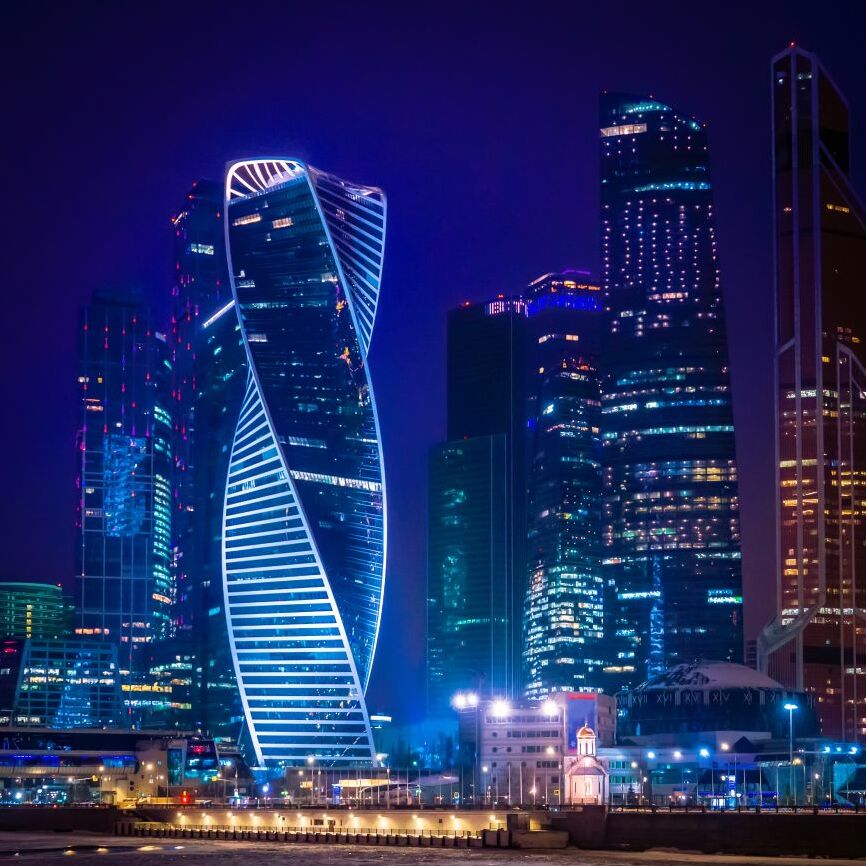 Картина на холсте ночная Москва, арт hd0922001